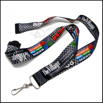 Wholesale Pretty Gradient Color Dye Sublimated/Heated Transfer Custom Lanyard for Enterprise
