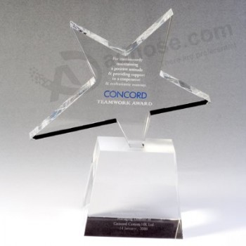 Star Shape Crystal Award/Medal with Laser Engrave
