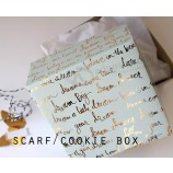 Moda papel carTão biscoiTos embalagem caixa de presenTe com impressão personalizada