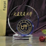 Round Shape Crystal Medal/Award with 3D Laser