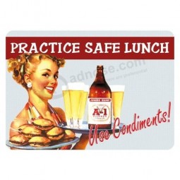 Hot sale Tin Sign Practice Safe Lunch