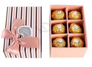 Caja de regalo de papel de carTón de moda ChocolaTe. personalizado