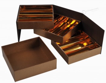 New Arrive Layered Chocolate Cardboard Paper Gift Box