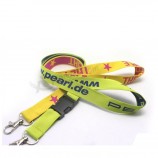 Wholesale Eco-Friendly Embroidery Nylon Strap Lanyard with Metal Clip