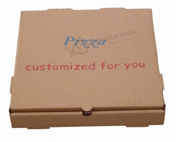 CaiXas de embalagem de pizza de cor marrom hoTsale com impressão personalizada