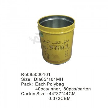 Round Tea Tin with Printing Custom Artwork Factory