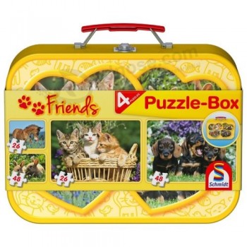 Hot sale Paper Jigsaw Puzzle in Handle Box