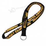 Wholesale Durable Custom Logo Pk Narrow Lanyard with Metal Key Ring.