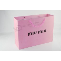 Pink Color Paper Gift Shopping Bags with Handle
