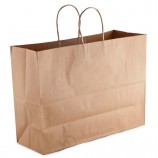 Shopping bag in carTa krafT naTurale personalizzaTa con manici
