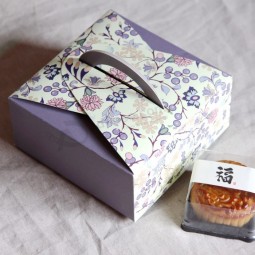 Purple Color Paper Cardboard Cookies Packing Gift Box