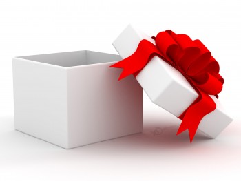 Caja de regalo de papel blanco personalizado con venTa al por mayor de la cinTa