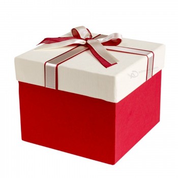 Caja de regalo de papel fuerTe de diseño personalizado para el día de navidad