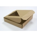 Brown Color Corrugated Paper Cardbaord Pizza Boxes with Clear Window