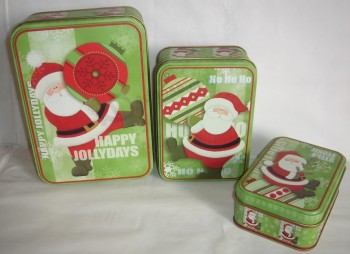 Rectangular Gift Tin Cookies Boxes with Custom Logo