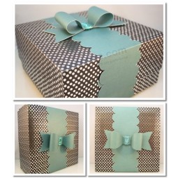 Fashion Paper Craft Box with Ribbon for Gift