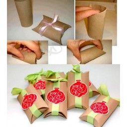 Diy простые бумажные подарочные коробки / подарочные коробки для подушек