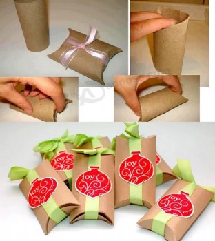 Diy простые бумажные подарочные коробки / подарочные коробки для подушек