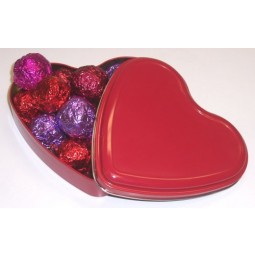 Heart Shape Chocolate Tin Box with Competitive Price