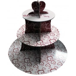 时尚纸板纸杯蛋糕展示架家庭聚会的盒子