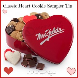 Heart Cookies Simple Tin Box with Competitive Price