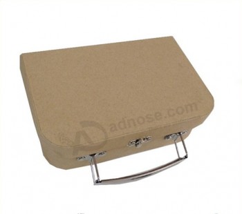 Eco крафт-бумага чемодан формы подарочной коробке с пользовательским логотипом