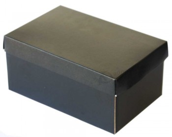 Caja de zapaTos de color negro de alTa calidad con impresión personalizada