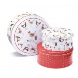 Factory Sale Round Cookies Tin Box with Custom Printing