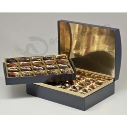 Luxury Golden Paper Chocolate Gift Coffin Box for custom with your logo