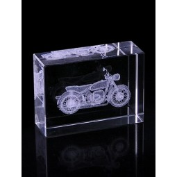 фабричный оптовый кристаллический квадратный подарок с 3d мото-лазером