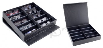 定制高-优质黑色储物眼镜盒，带多个隔层