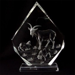Regalo de cristal de moda Pensilvaniara láser de animales salvajes dentro