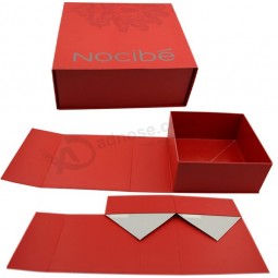 Wholesale custom high-quality Red Foldable Cardboard Box for Lady Handbag