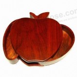 Custom high quality New Fashion Apple-Shape Wood Cosmetic Box with your logo