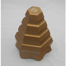 Custom high quality Golden Tower-Shaped Wooden Collection Box with your logo