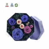 Haut de gamme personnalisé-Boîte-cadeau d'emballage de fleur rose frais de qualité