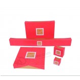 Haut de gamme personnalisé-Coffrets cadeauX de qualité en choColat rose avec des bases dorées