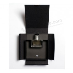 CaiXa de embalagem de perfume preto clássiCo personalizado de alta qualidade