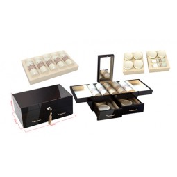 Custom high quality Multi-Function Glossy Black Painting Make-up Package Box with your logo