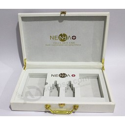 Ivory Leather Skin Care Products Case for custom with your logo