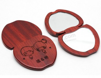 Miroir en bois de bois de rose personnalisé privé pour la Coutume avec votre logo