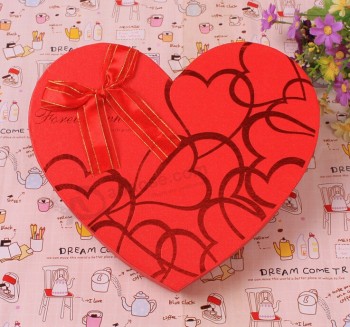 Rood hot staSmping hartvorm maken-Up boX voor op maat met uw logo