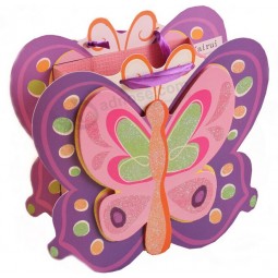 卸売カスタム高-子供のための蝶の形の紙のギフトバッグ (Pb-009)