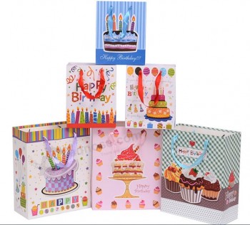 Wholesale custom high-end Fancy Printing Birthday Gift Bags (PB-011)