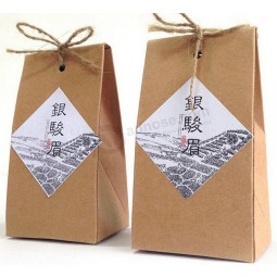 Wholesale custom high-end Recycled Kraft Paper Tea Packaging Bags (PB-026)