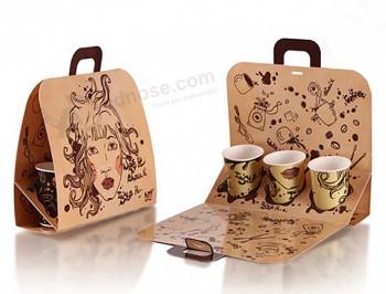 批发定制高-结束卡夫卡外卖咖啡包装袋 (PA-030)