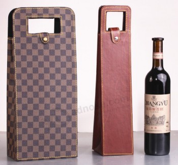 Großhandel benutzerdefinierte hoch-Ende Leder Wein Handtaschen (Pa-027)