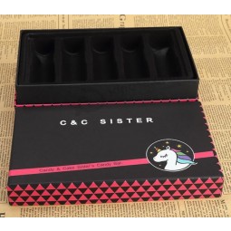 Boîte d'emballage Cosmétique de mode avec le plateau noir pour la Coutume avec votre logo