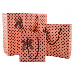 оптовая изготовленная на заказ высокая-конец розовых пакетов для упаковки одежды для модных магазинов (годовых-037)