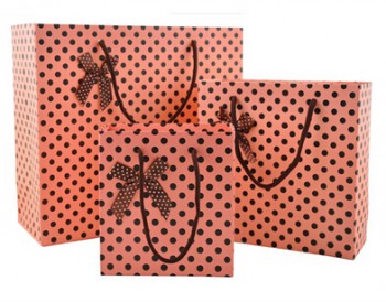 оптовая изготовленная на заказ высокая-конец розовых пакетов для упаковки одежды для модных магазинов (годовых-037)